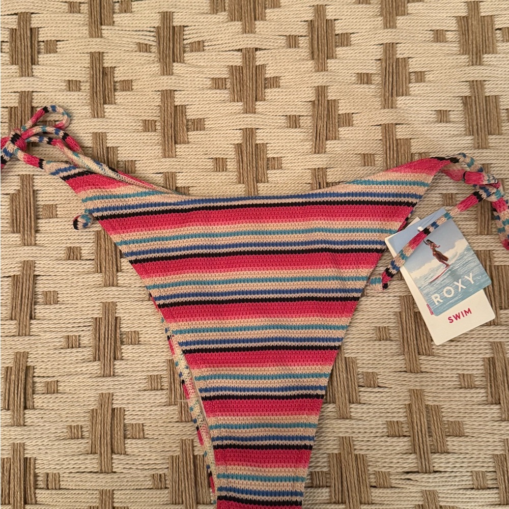 Roxy Multicolor Striped Bikini Bottom - image 1